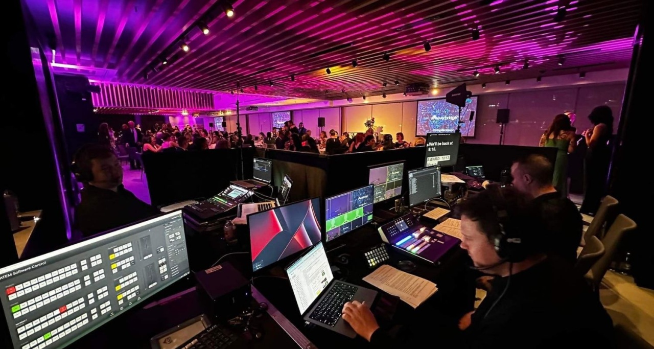 Crown Events banner image 3 Sound technicians working at a Crown Events event