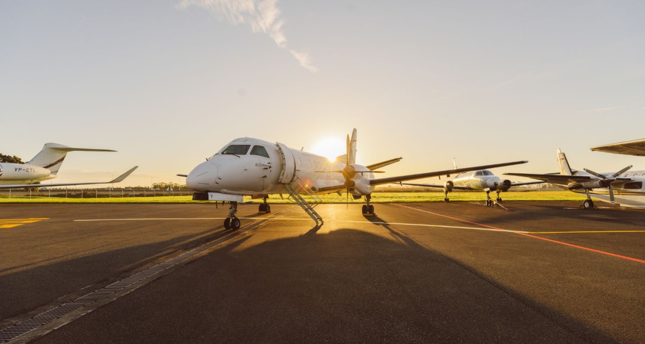 AC Charters - Hero Banner 1 Aircraft Fleet in Sunrise